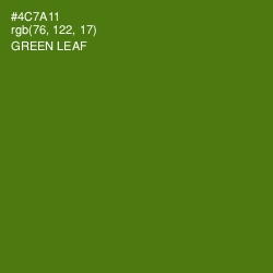 #4C7A11 - Green Leaf Color Image